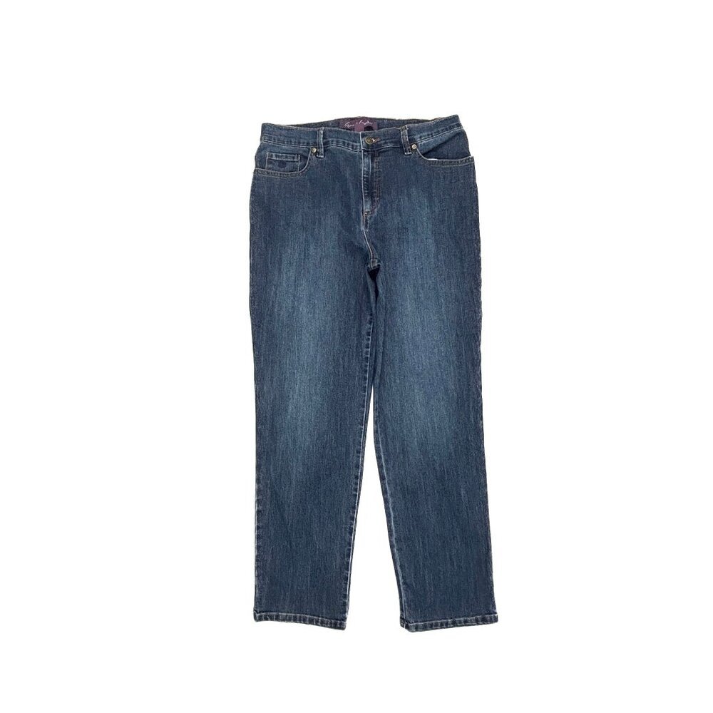Gloria Vanderbilt Amanda Straight Leg Womens size 12P Dark Wash Blue Denim jeans